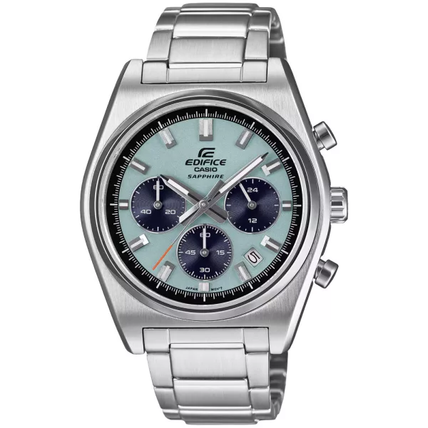 Casio Edifice orologio da uomo EFB-730D-2BVUEF, quadrante blu, cinturino in acciaio inossidabile argento