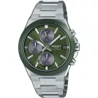 Casio Edifice orologio da uomo EFS-S650D-3AEF, quadrante verde, cinturino in acciaio inossidabile argento