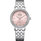 Citizen Elegance Lady orologio da donna EL3100-55W, quadrante rosa, cinturino in acciaio inossidabile argento