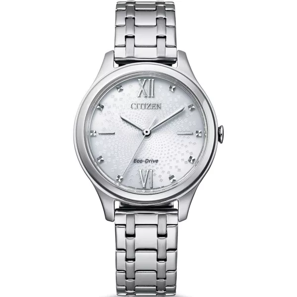 Citizen Elegance Lady orologio da donna EM0500-73A, quadrante argento, cinturino in acciaio inossidabile argento