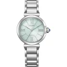 Citizen Elegance Lady orologio da donna EM1070-83L, quadrante verde, cinturino in acciaio inossidabile argento