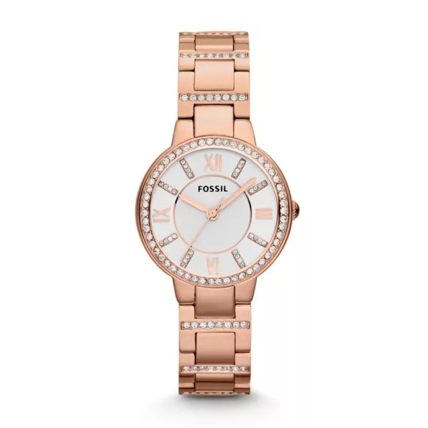 Fossil orologio da donna ES3284, cinturino in acciaio inossidabile oro rosa