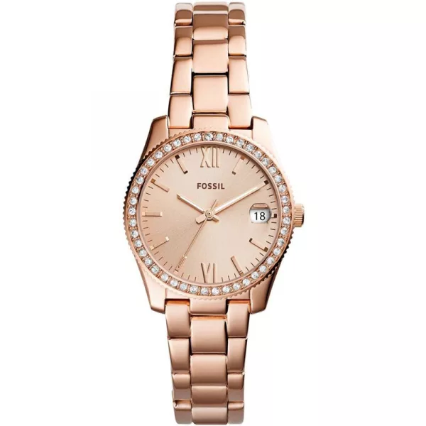 Fossil Scarlette orologio da donna ES4318, quadrante oro rosa, cinturino in acciaio inossidabile oro rosa