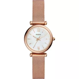 Fossil Carlie orologio da donna ES4433, cinturino in acciaio inossidabile oro rosa