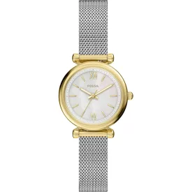 Fossil Carlie orologio da donna ES5463, cinturino in acciaio inossidabile argento