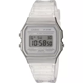 Casio Vintage orologio da donna F-91WS-7EF, quadrante bianco, cinturino in plastica bianco