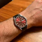 Festina Classics orologio da uomo F20358/G, quadrante rosso, cinturino in pelle nero