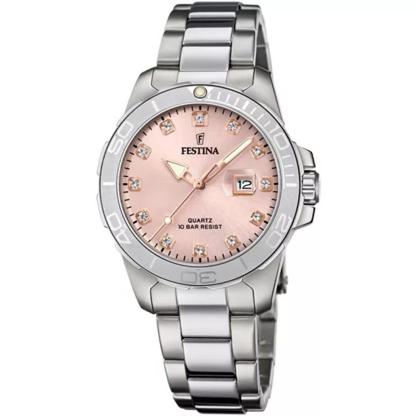 Festina Boyfriend orologio da donna F20503/2, cinturino in acciaio inossidabile argento