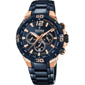 Festina Chrono Bike 2020 Special Edition orologio da uomo set F20524/1, quadrante blu, cinturino in silicone blu