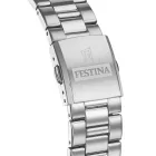 Festina Timeless Chrono orologio da uomo F20560/5, quadrante nero, cinturino in acciaio inossidabile argento