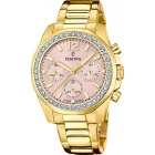 Festina Boyfriend orologio da donna F20609/4, quadrante oro rosa, cinturino in acciaio inossidabile oro