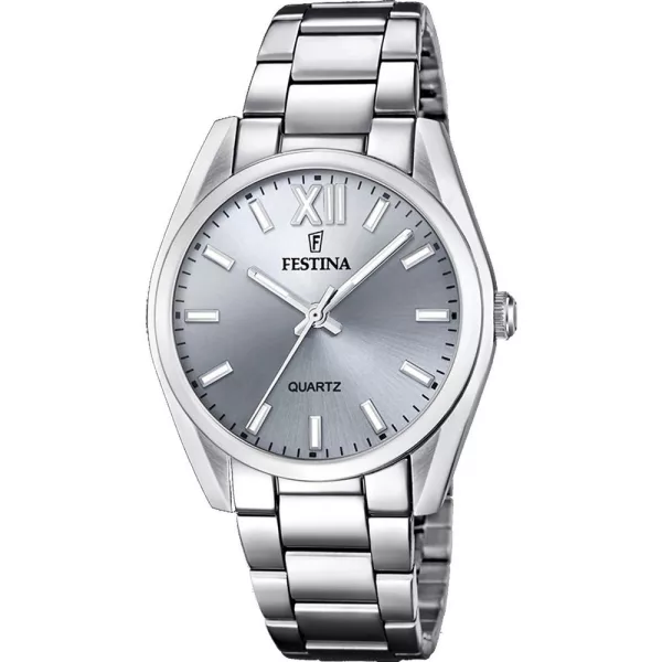 Festina Boyfriend orologio da donna F20622/J, quadrante grigio, cinturino in acciaio inossidabile argento