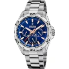 Festina Multifunction orologio da uomo F20623/2, quadrante blu, cinturino in acciaio inossidabile argento