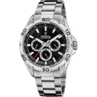 Festina Classics orologio da uomo F20623/4, quadrante nero, cinturino in acciaio inossidabile argento