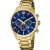 Festina Timeless Chronograph orologio da uomo F20633/2, quadrante blu, cinturino in acciaio inossidabile oro