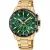 Festina Timeless Chrono orologio da uomo F20634/4, quadrante verde, cinturino in acciaio inossidabile oro