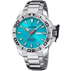 Festina The Originals Diver Tiffany" orologio da uomo F20665/6", quadrante blu, cinturino in acciaio inossidabile argento