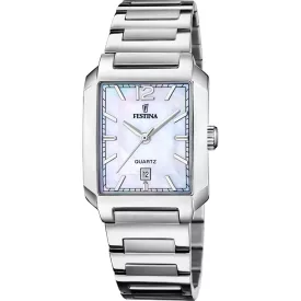 Festina On The Square orologio da donna F20679/2, cinturino in acciaio inossidabile argento