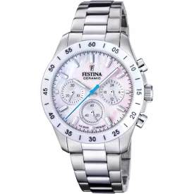Festina Ceramic orologio da donna F20693/1, cinturino in acciaio inossidabile argento