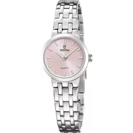 Festina Mademoiselle orologio da donna F20746/2, quadrante rosa, cinturino in acciaio inossidabile argento