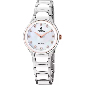 Festina Ceramic orologio da donna F20752/8, cinturino in acciaio inossidabile argento