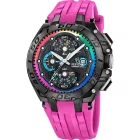 Festina Chrono Bike Limited Edition orologio da uomo set F20761/1, quadrante nero, cinturino in acciaio inossidabile bianco