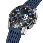 Festina Connected Full D smartwatch da uomo F23305/3, quadrante nero, cinturino in silicone blu