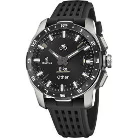 Festina Connected Full D smartwatch da uomo F23305/8, quadrante nero, cinturino in silicone nero