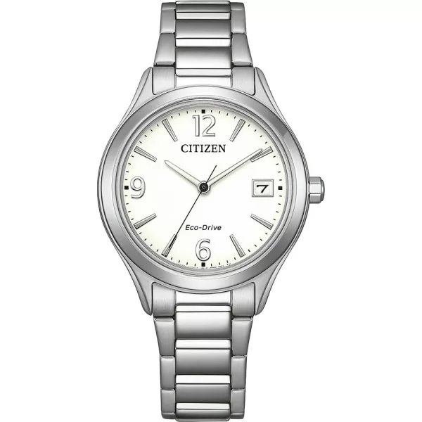 Citizen Elegance Lady orologio da donna FE6121-67A, quadrante bianco, cinturino in acciaio inossidabile argento