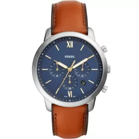 Fossil Neutra orologio da uomo FS5453, quadrante blu, cinturino in pelle marrone