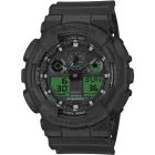 Casio G-Shock orologio da uomo GA-100BEG-1AER, quadrante nero, cinturino in plastica nero
