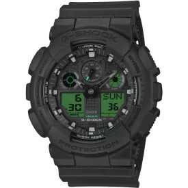 Casio G-Shock orologio da uomo GA-100BEG-1AER, quadrante nero, cinturino in plastica nero