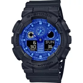   Casio G-Shock Blue Paisley Special Edition orologio da uomo GA-100BP-1AER