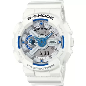 Casio G-Shock orologio da uomo GA-110HDS-7AER, quadrante bianco, cinturino in plastica bianco