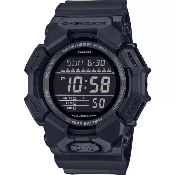 Casio G-Shock orologio da uomo GD-010-1A1ER, quadrante nero, cinturino in plastica nero