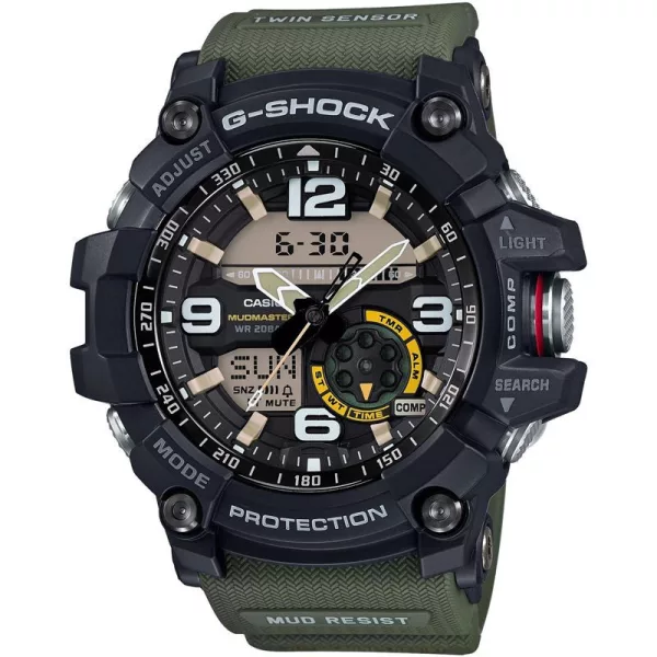 Casio G-Shock Mudmaster orologio da uomo GG-1000-1A3ER, quadrante nero, cinturino in plastica verde