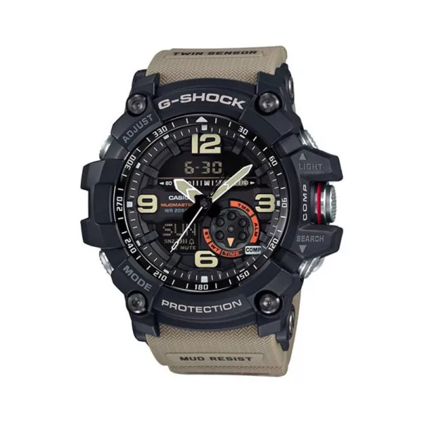 Casio G-Shock Mudmaster orologio da uomo GG-1000-1A5ER, quadrante nero, cinturino in plastica marrone