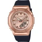 Casio G-Shock orologio da donna GM-S2110PG-1A4ER, quadrante oro rosa, cinturino in plastica nero