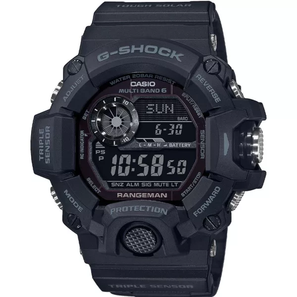 Casio G-Shock Rangeman orologio da uomo GW-9400-1BER, quadrante nero, cinturino in plastica nero