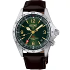 Seiko Prospex Alpinist GMT orologio da uomo HBC007J1, quadrante verde, cinturino in pelle marrone