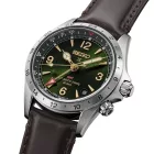 Seiko Prospex Alpinist GMT orologio da uomo HBC007J1, quadrante verde, cinturino in pelle marrone