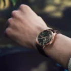 Seiko Presage Japanese Garden orologio da uomo HCB007J1, quadrante verde, cinturino in pelle marrone