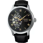 Seiko Presage Japanese Garden orologio da uomo HCB008J1, quadrante nero, cinturino in pelle nero