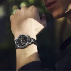 Seiko Presage Japanese Garden orologio da uomo HCB008J1, quadrante nero, cinturino in pelle nero