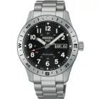Seiko 5 Sports Field New Design orologio da uomo HDB006K1, quadrante nero, cinturino in acciaio inossidabile argento