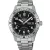 Seiko 5 Sports Field New Design orologio da uomo HDB006K1, quadrante nero, cinturino in acciaio inossidabile argento