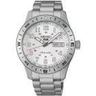 Seiko 5 Sports Field New Design orologio da uomo HDB007K1, quadrante argento, cinturino in acciaio inossidabile argento
