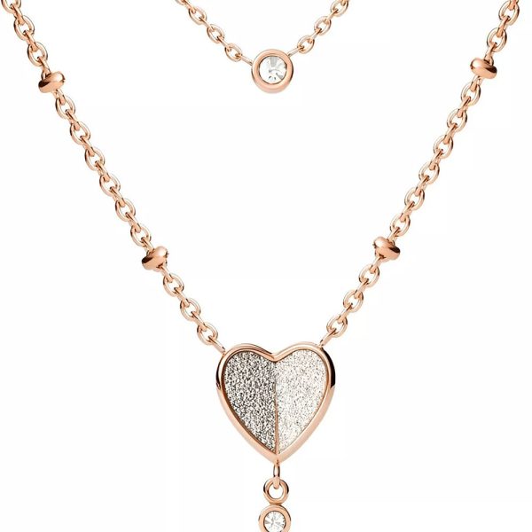Fossil Flutter Hearts femmina collana JF03648791