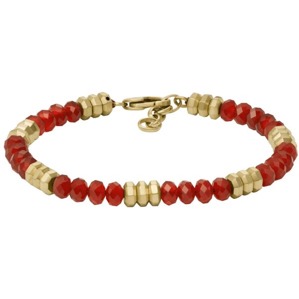 Fossil Red Agate Uomo braccialetto JF04606710