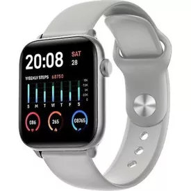 Daniel Klein smartwatch unisex KW37-2, quadrante nero, cinturino in silicone grigio